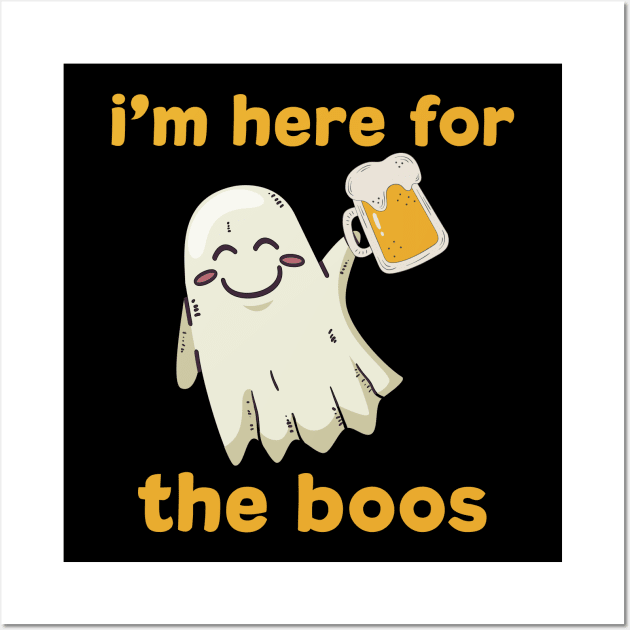 i'm Here For The Boos Funny Halloween Costume Gift Wall Art by ForYouByAG